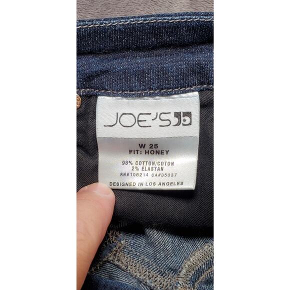 Joes Sz 25 Womens Boot Cut Jeans Blue Stretch Dark Wash Honey Fit Denim Ca17-56 - Picture 6 of 9